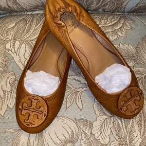 Tory Burch Brown Leather Flats